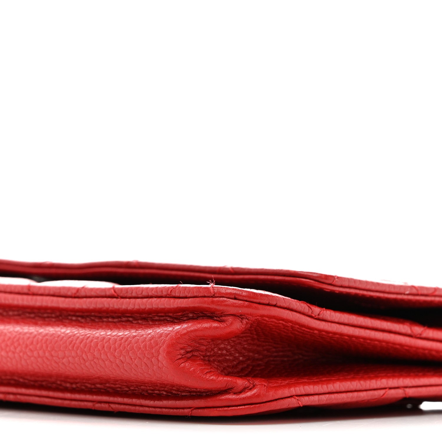 Chanel Caviar Quilted Wallet on Chain WOC Red 11 of 17