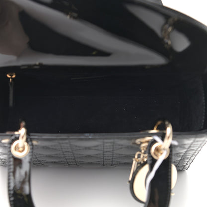 Christian Dior Patent Cannage Medium Lady Dior Black 4 of 10