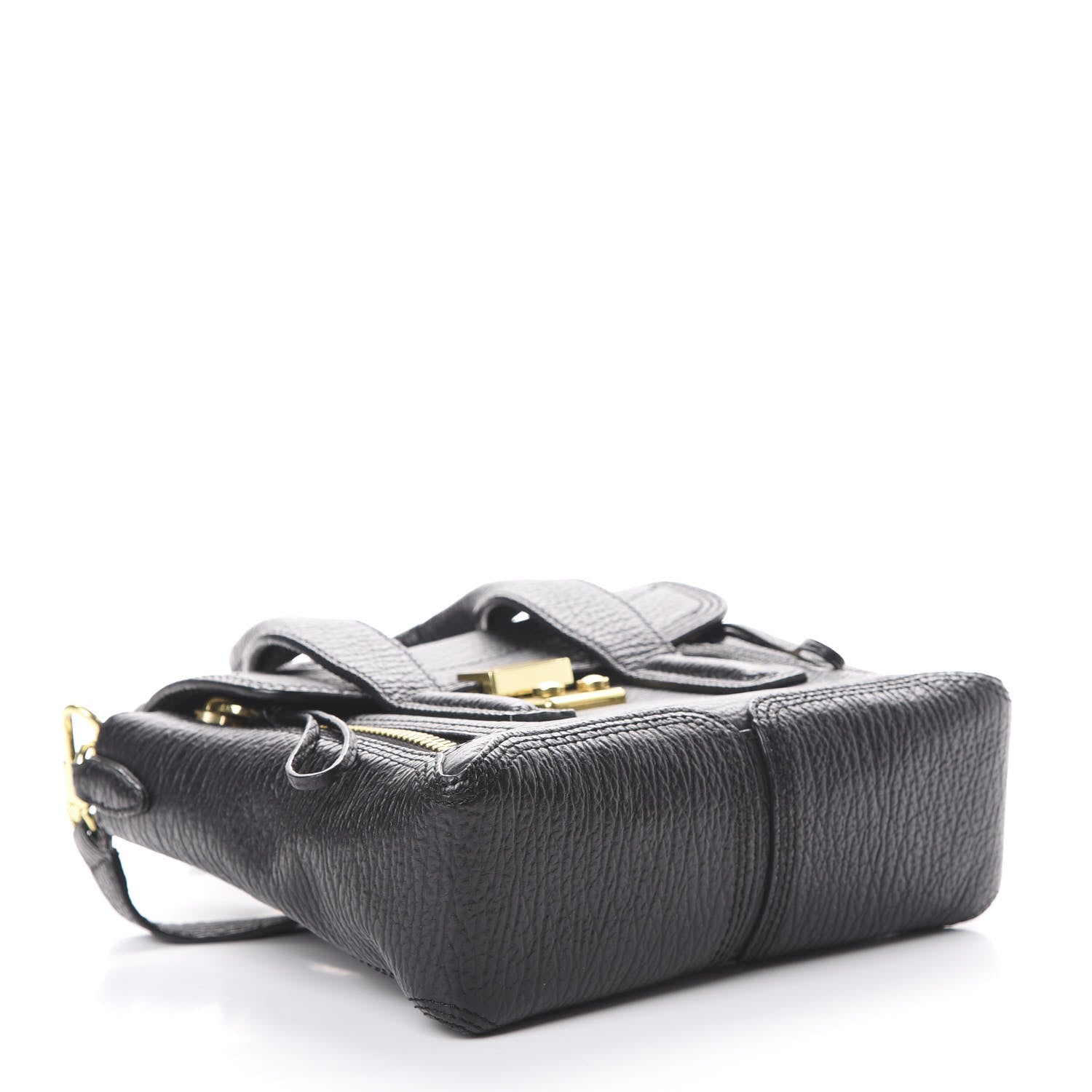 3.1 Phillip Lim 3.1 Textured Calfskin Mini Pashli Satchel Black 3 of 11