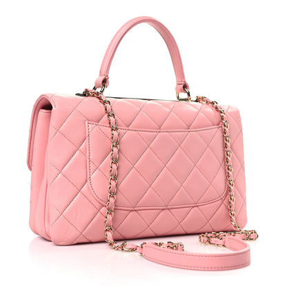 Chanel Lambskin Quilted Medium Trendy CC Flap Dual Handle Bag Pink 3 of 9