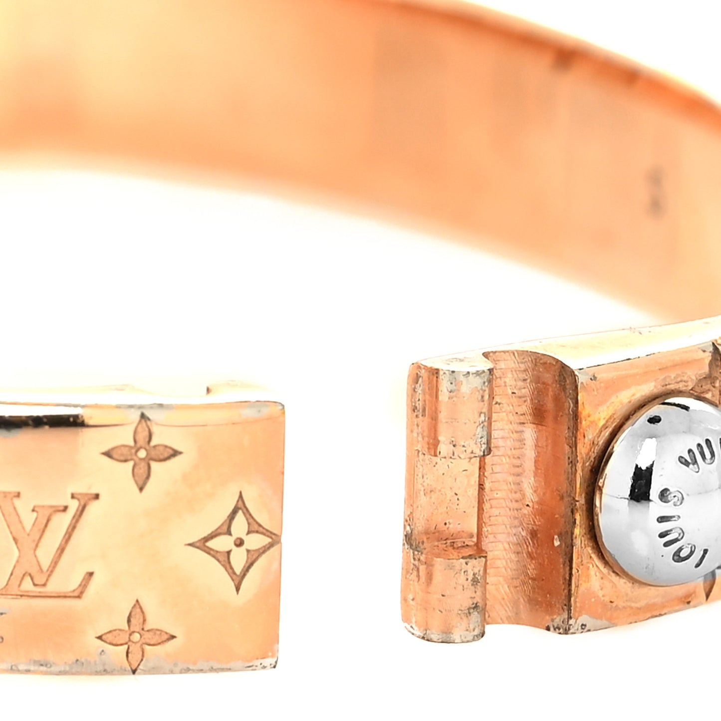 Brass Monogram Nanogram Cuff S Gold