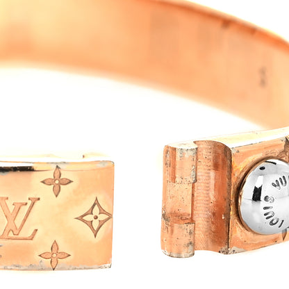 Louis Vuitton Brass Monogram Nanogram Cuff S Gold 4 of 7
