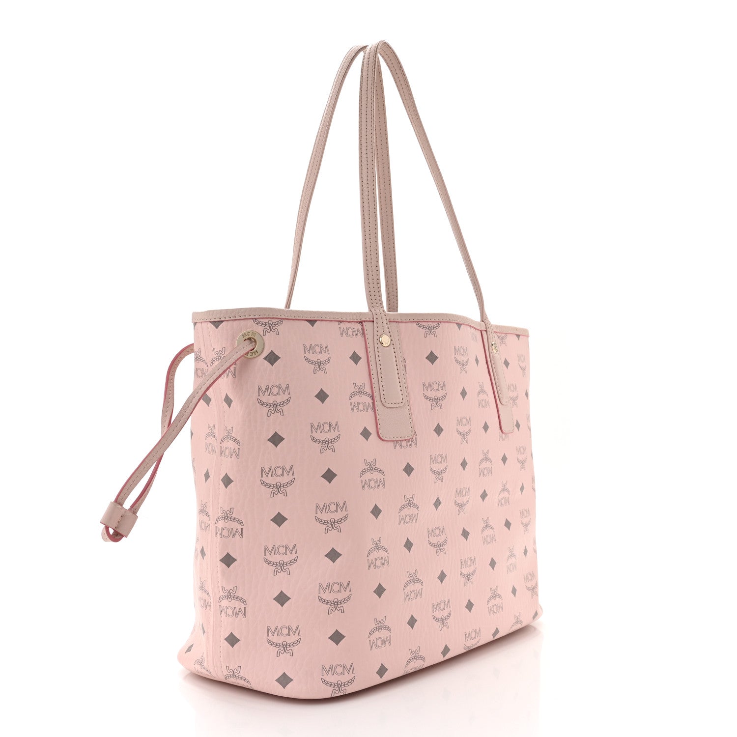 MCM Visetos Medium Liz Reversible Shopper Tote Soft Pink 3 of 16