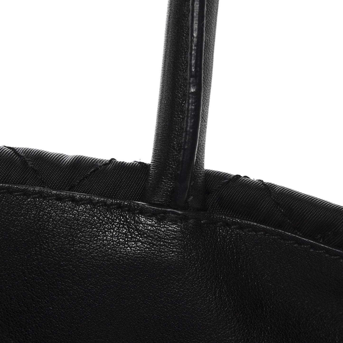 Tessuto Nylon Quilted Shopping Tote Black