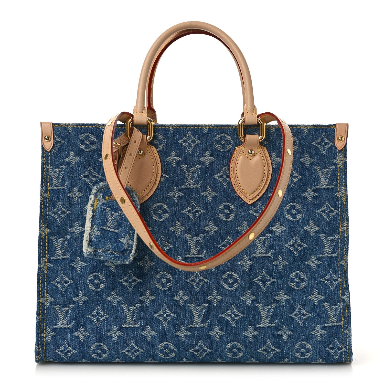 Louis Vuitton Monogram Denim Onthego MM Blue 1 of 7
