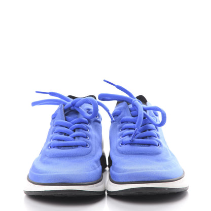Chanel Calfskin Mesh Lyrca Womens Logo Sneakers 36.5 Blue 2 of 7