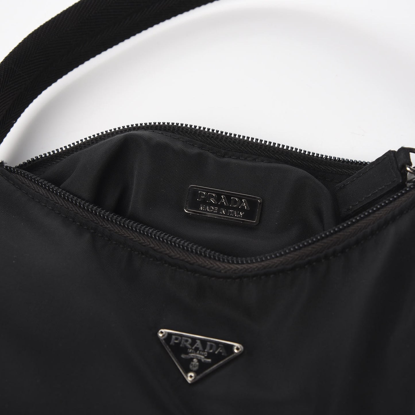Tessuto Nylon Small Shoulder Bag Black