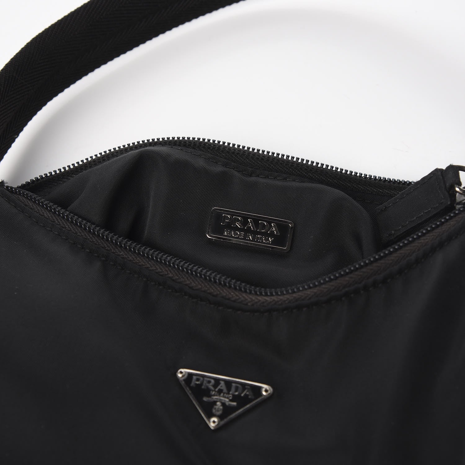 Prada Tessuto Nylon Small Shoulder Bag Black 6 of 9