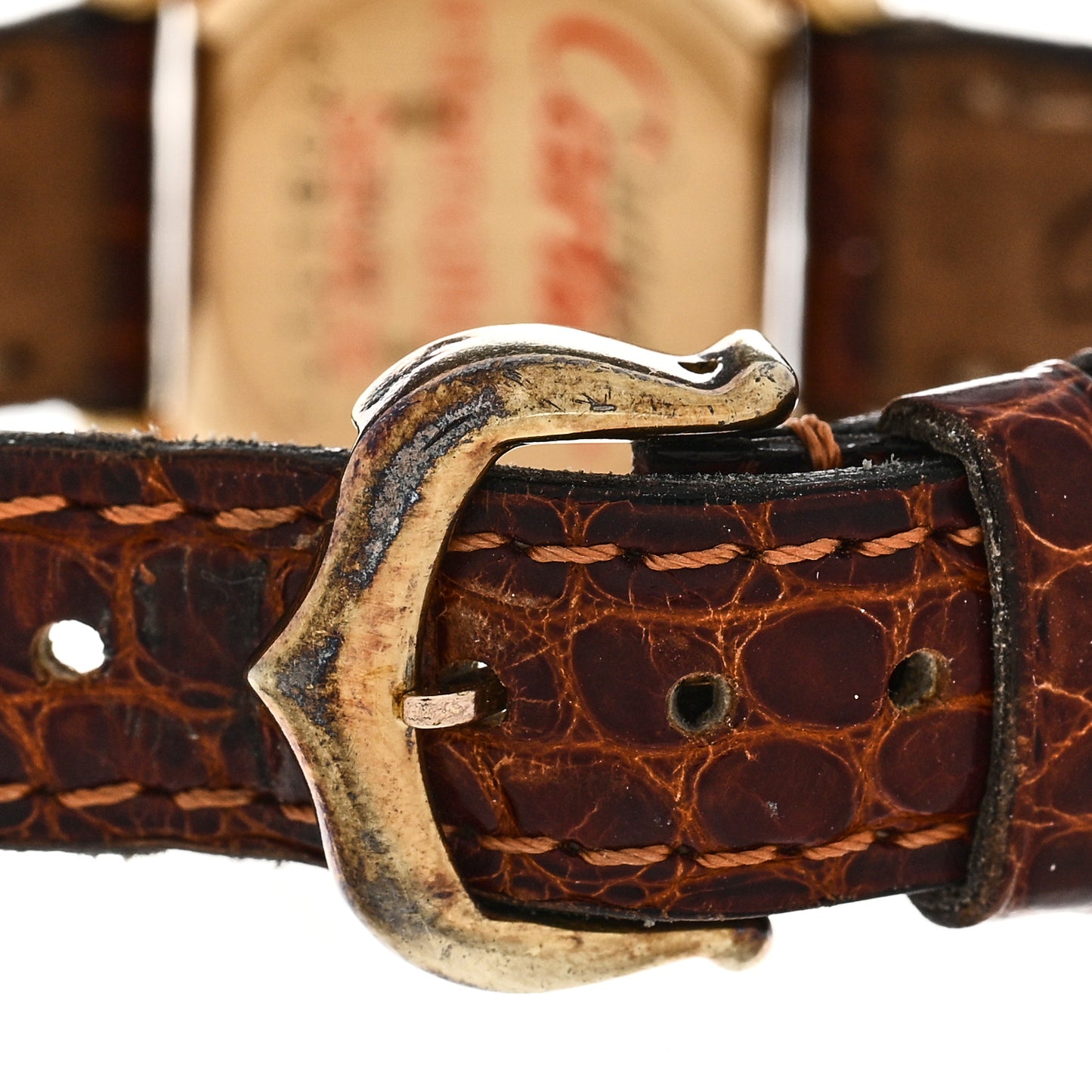 18K Yellow Gold Alligator 26mm Ellipse Manual Winding Watch