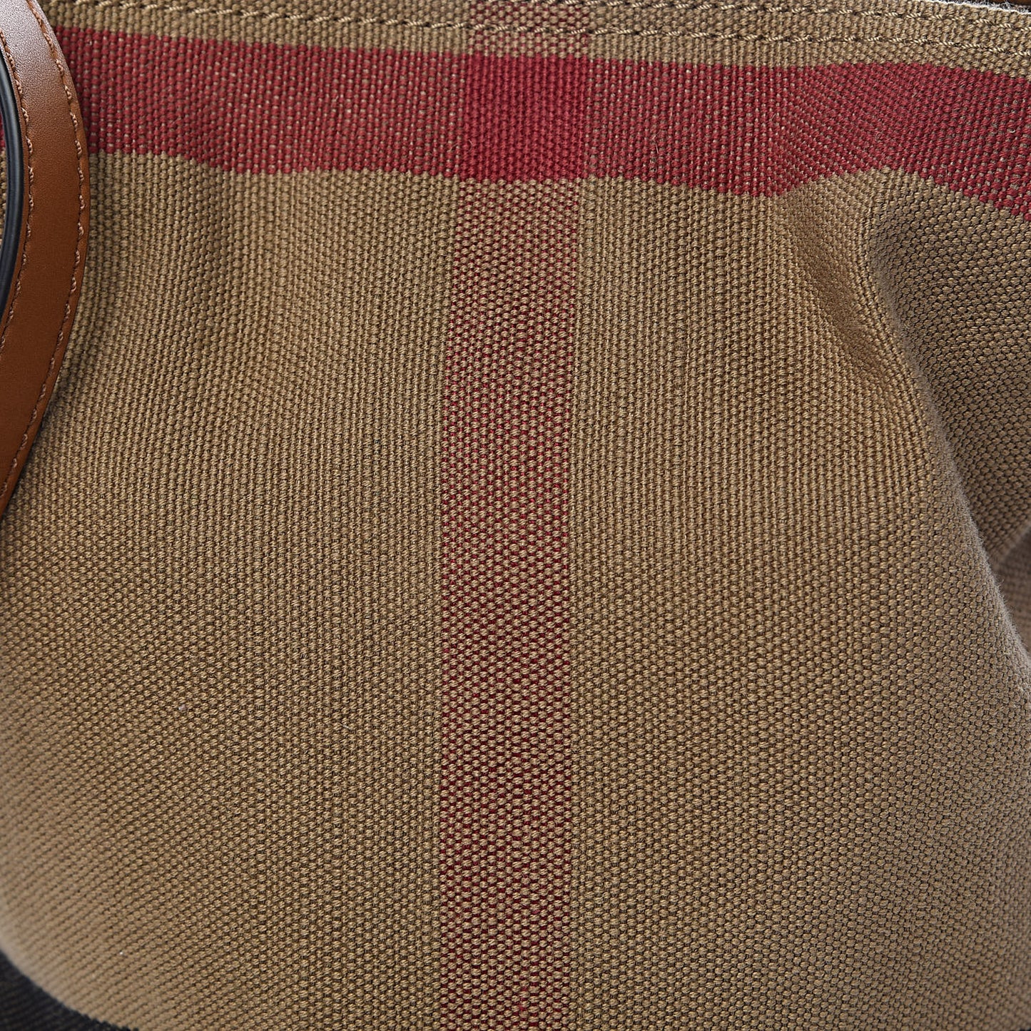 Canvas Mega Check Mini Ashby Tassel Crossbody Saddle Brown