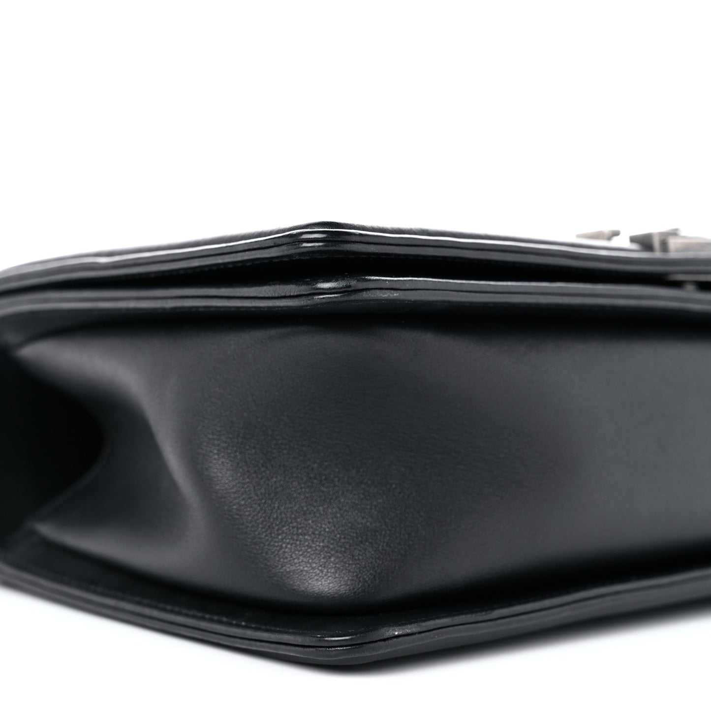 Lambskin Quilted Medium Boy Flap Black