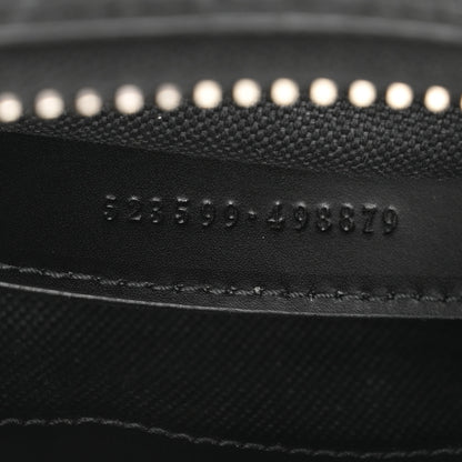 Gucci GG Supreme Monogram Web Small Flat Messenger Bag Black Grey 7 of 10