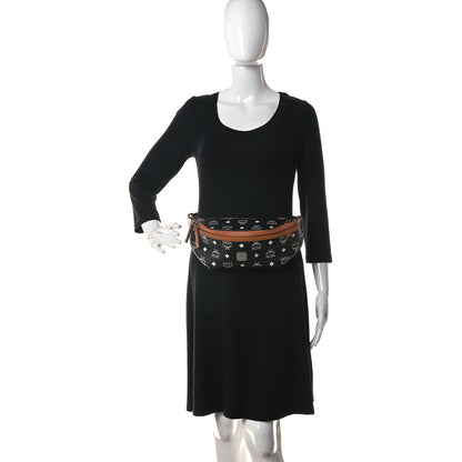 MCM Visetos Small Fusten Belt Bag Black Cognac 2 of 10