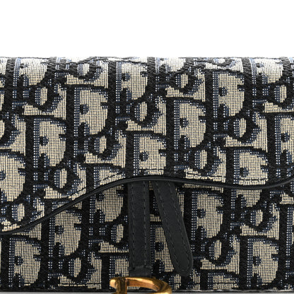 Christian Dior Oblique Saddle Belt Bag Blue 8 of 12