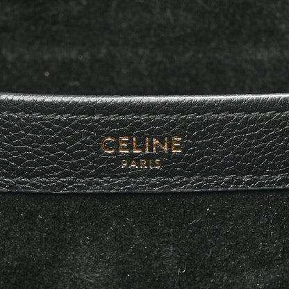 Celine Smooth Calfskin Cuir Triomphe Cabas Drawstring Black 6 of 13