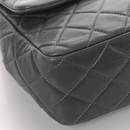 Chanel Lambskin Quilted Jumbo Single Flap Grey 8 of 11