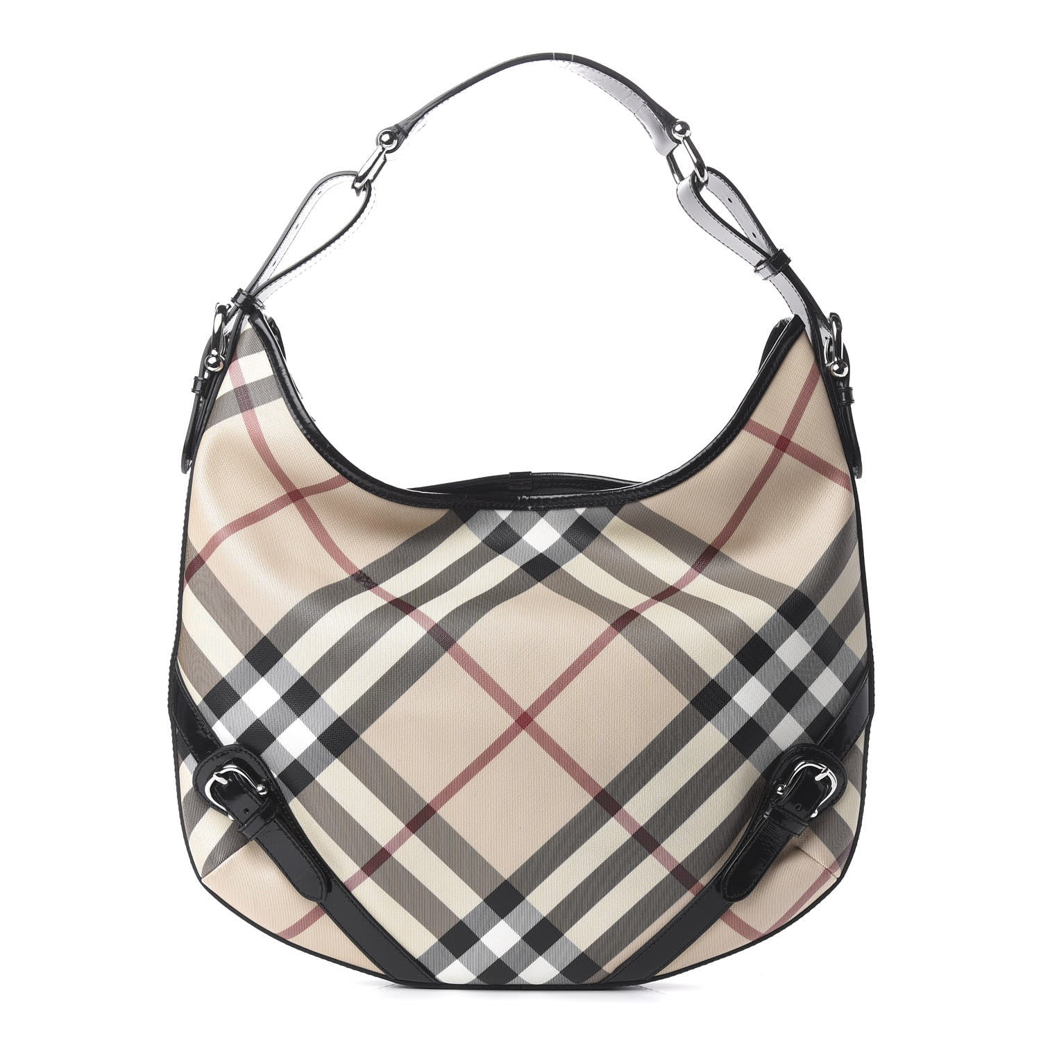 Burberry Supernova Check Large Larkin Hobo Black 1 of 15