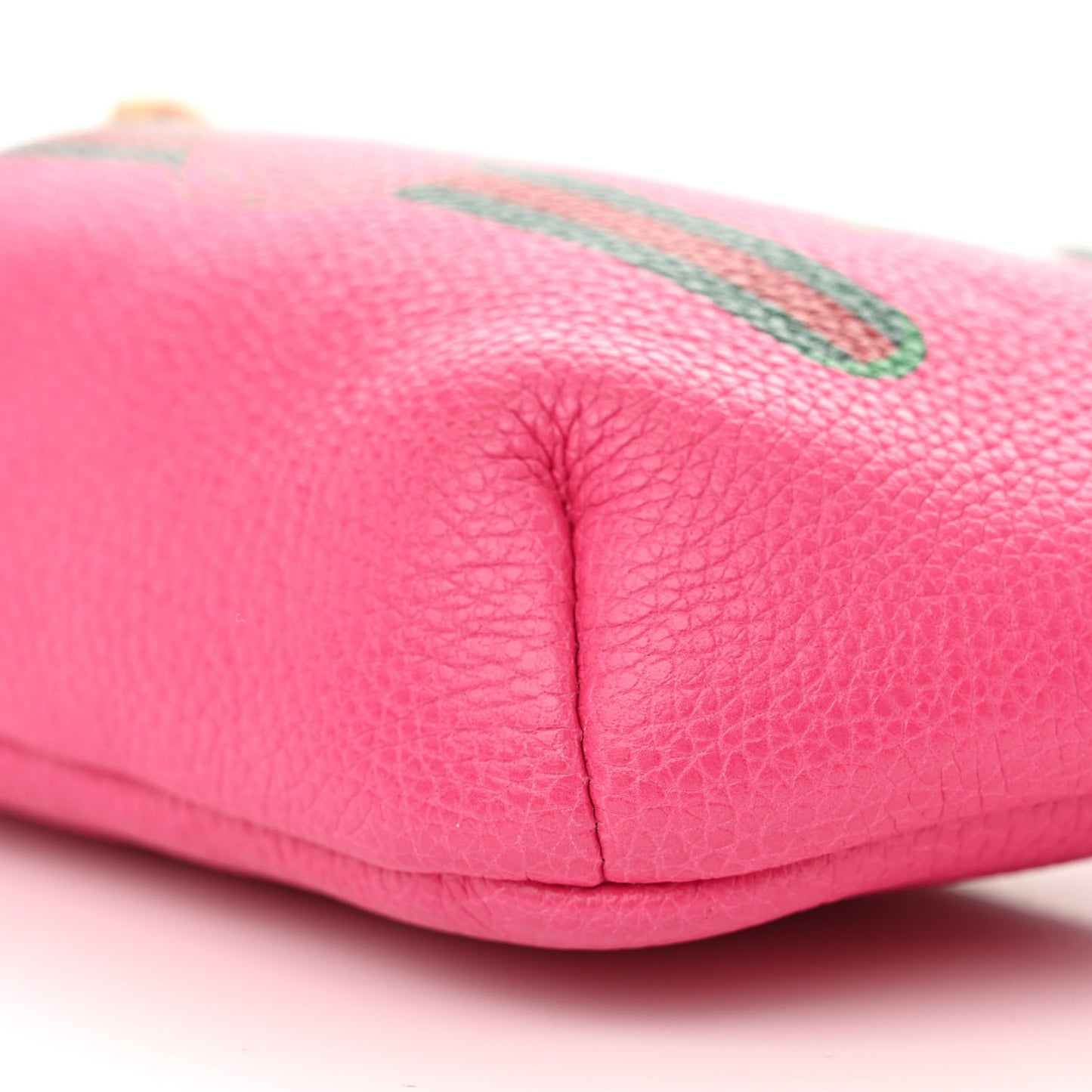 Grained Calfskin Small Logo Belt Bag Box Pink Green