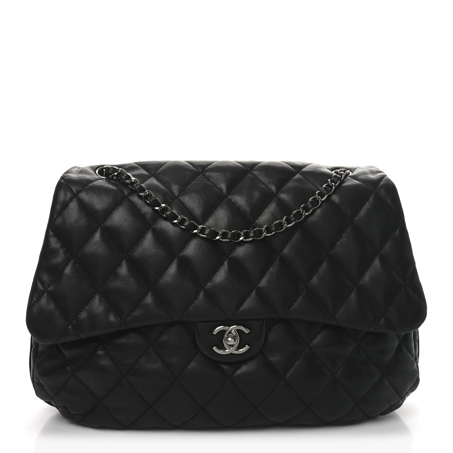 Chanel Lambskin Quilted Chanel 3 Maxi Flap Bag Black 1 of 10