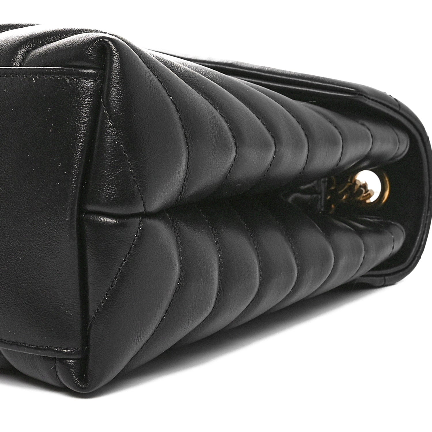 Saint Laurent Calfskin Y Quilted Monogram Medium Loulou Chain Satchel Black 10 of 10