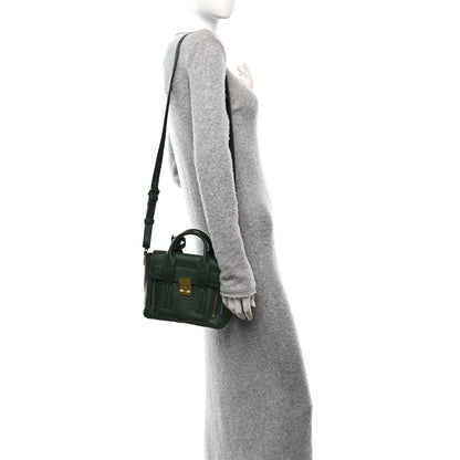3.1 Phillip Lim Textured Calfskin Mini Pashli Satchel Military Green 2 of 10