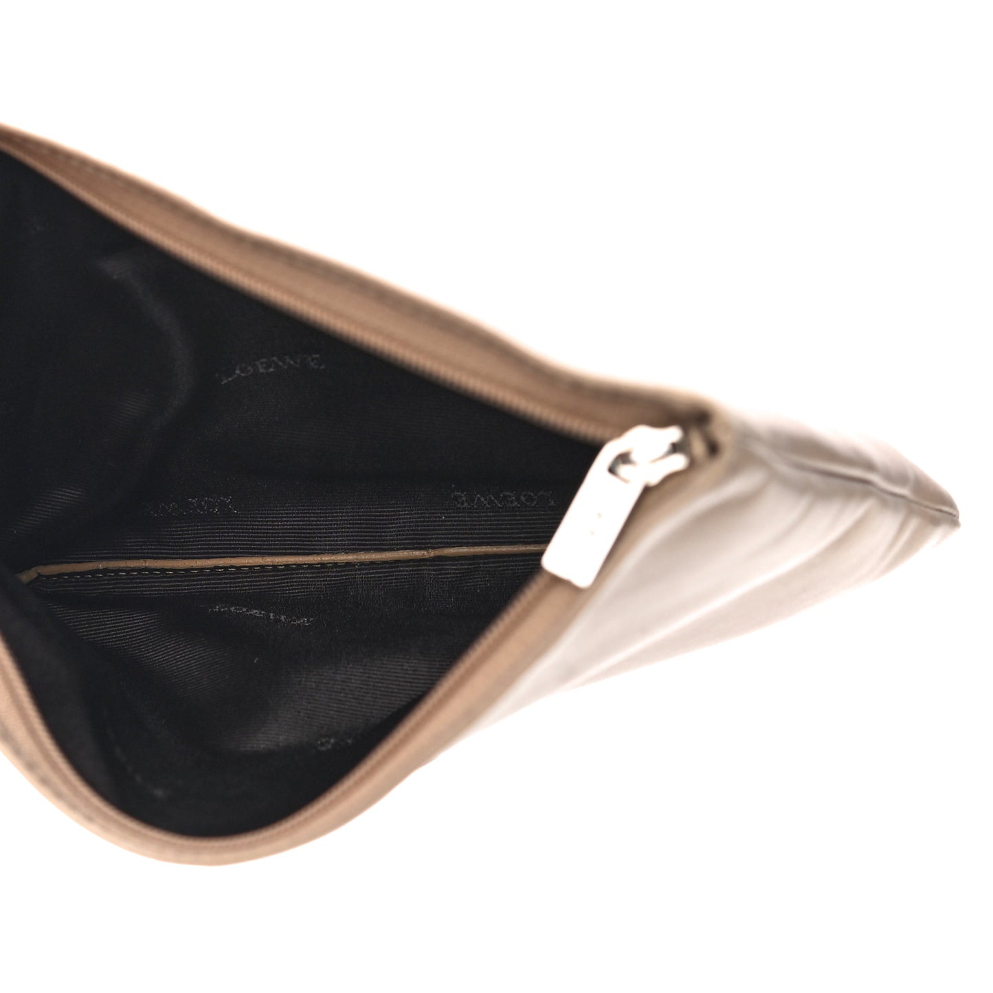Metallic Lambskin Cosmetic Pouch Gold