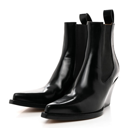 Bottega Veneta Calfskin Lean Boots 37.5 Black 3 of 7