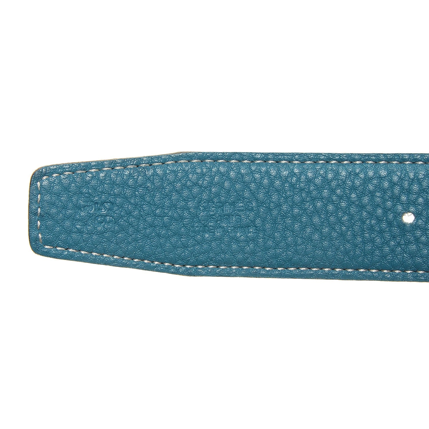Hermes Box Taurillon Clemence 32mm H Belt 95 Black Blue Jean 5 of 10