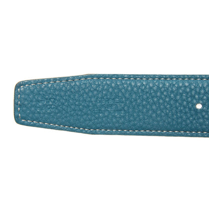Hermes Box Taurillon Clemence 32mm H Belt 95 Black Blue Jean 5 of 10