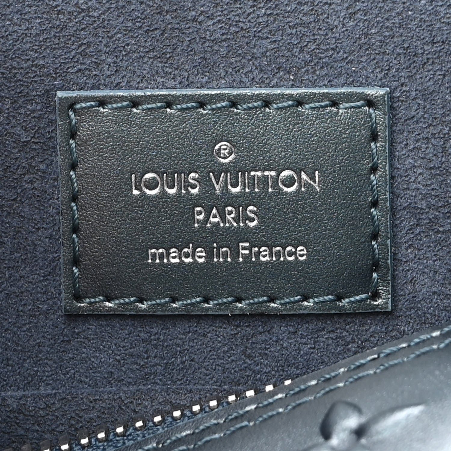 Louis Vuitton Calfskin Alma BB H27 Steel Blue 6 of 9