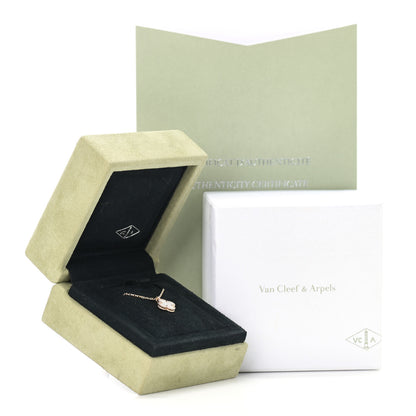 Van Cleef & Arpels 18K Yellow Gold Mother of Pearl Sweet Alhambra Pendant Necklace 7 of 7