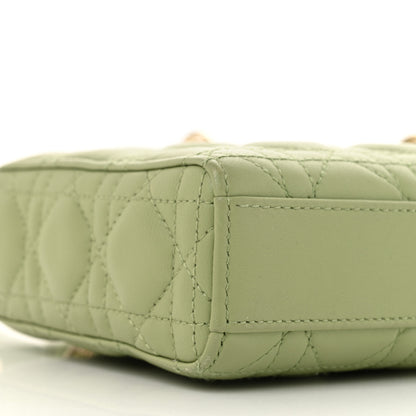 Christian Dior Lambskin Cannage Medium Lady D-Joy Pastel Peyote Green 9 of 12