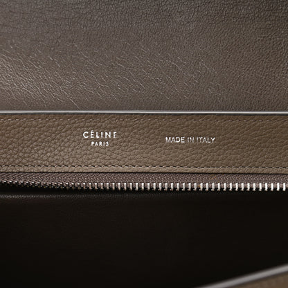 Celine Drummed Calfskin Suede Small Trapeze Souris 6 of 11