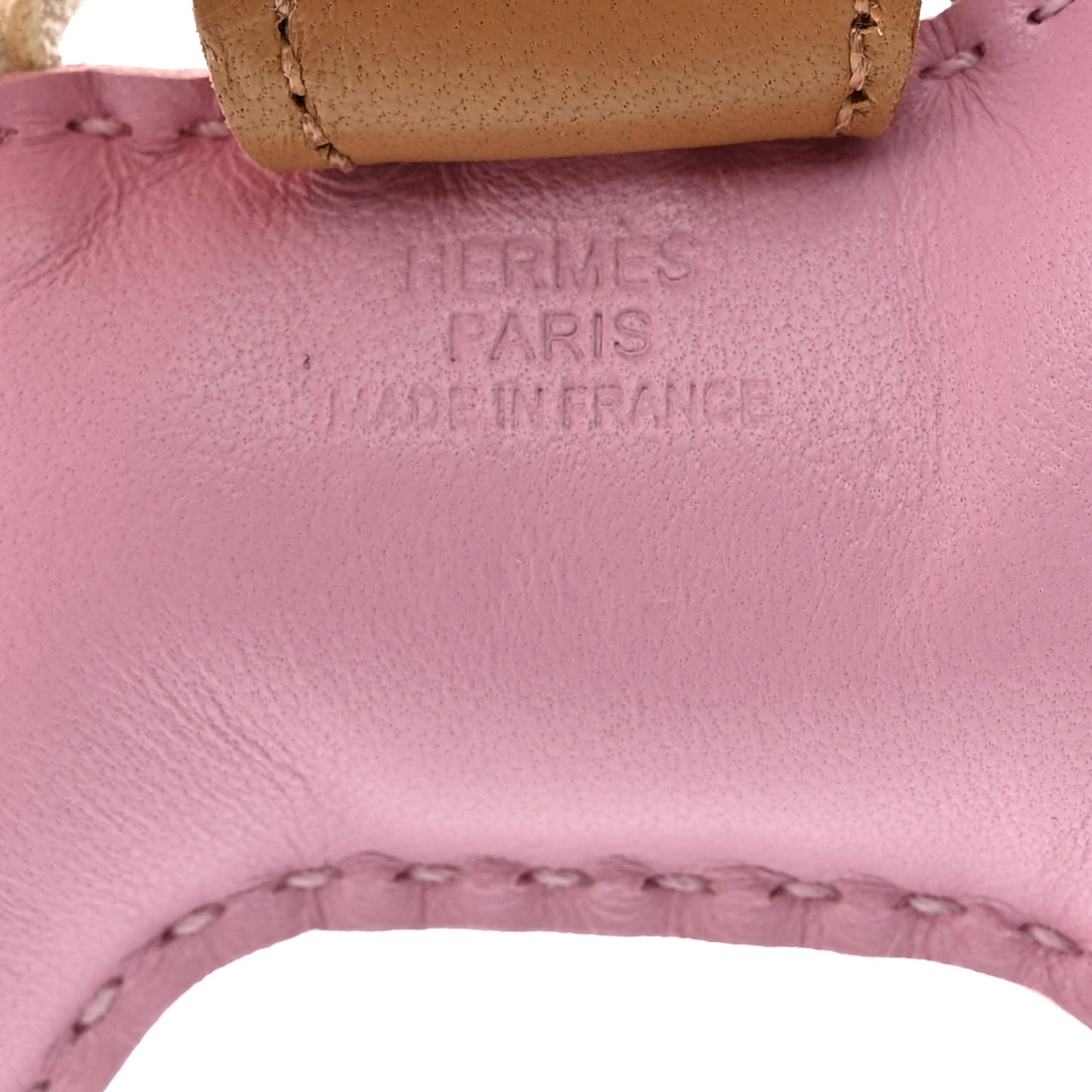 Milo Lambskin Grigri Rodeo Horse Bag Charm PM Mauve Sylvestre Craie Chai