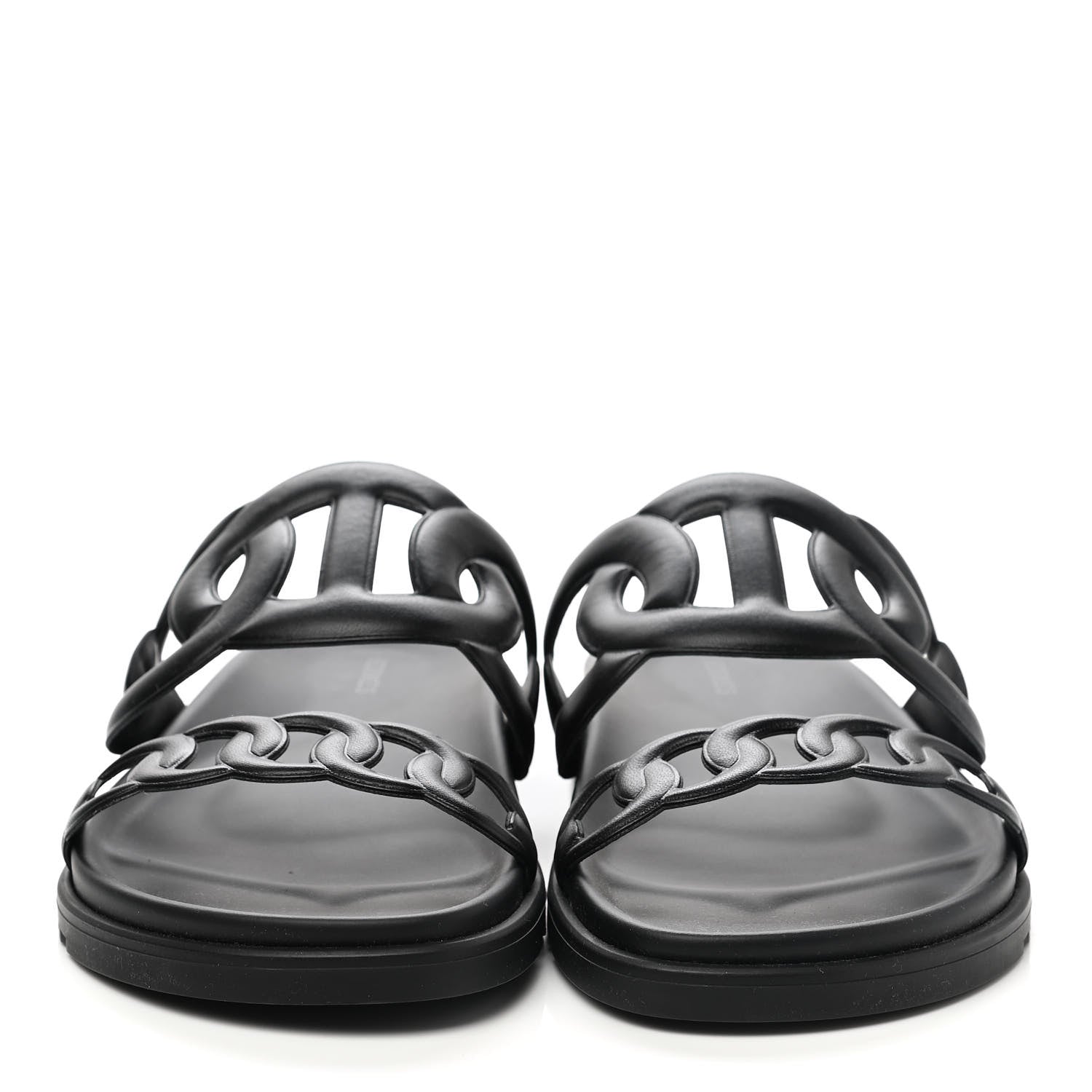 Hermes Nappa Extra Sandals 41 Black 2 of 9