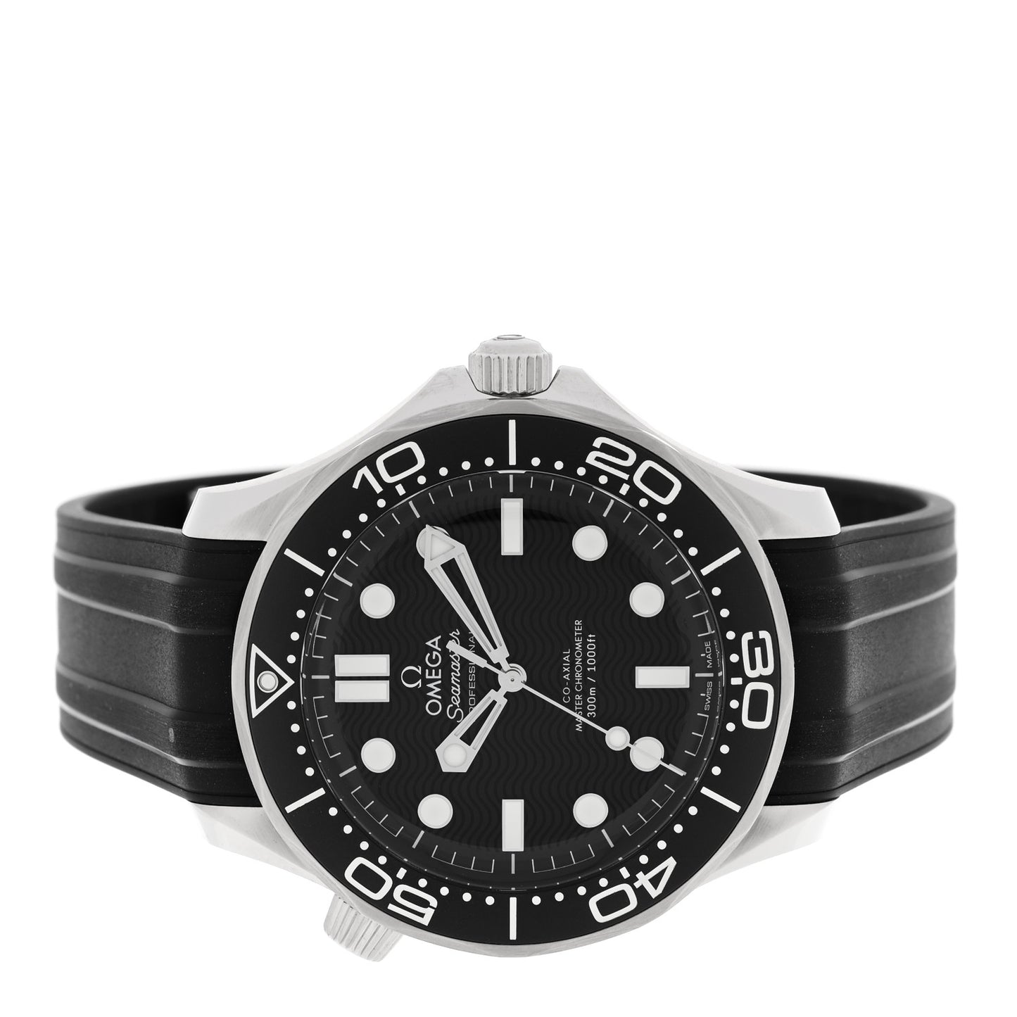 Stainless Steel Rubber 42mm Seamaster Diver 300M Co-Axial Master Chronometer Automatic Watch Black 210.32.42.20.01.003