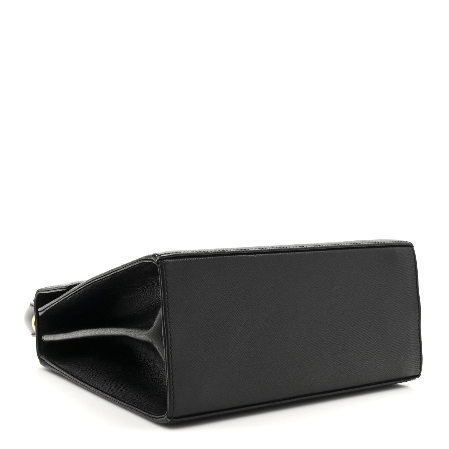 Salvatore Ferragamo Hammered Calfskin Small Iconic Top Handle Bag Black 4 of 12