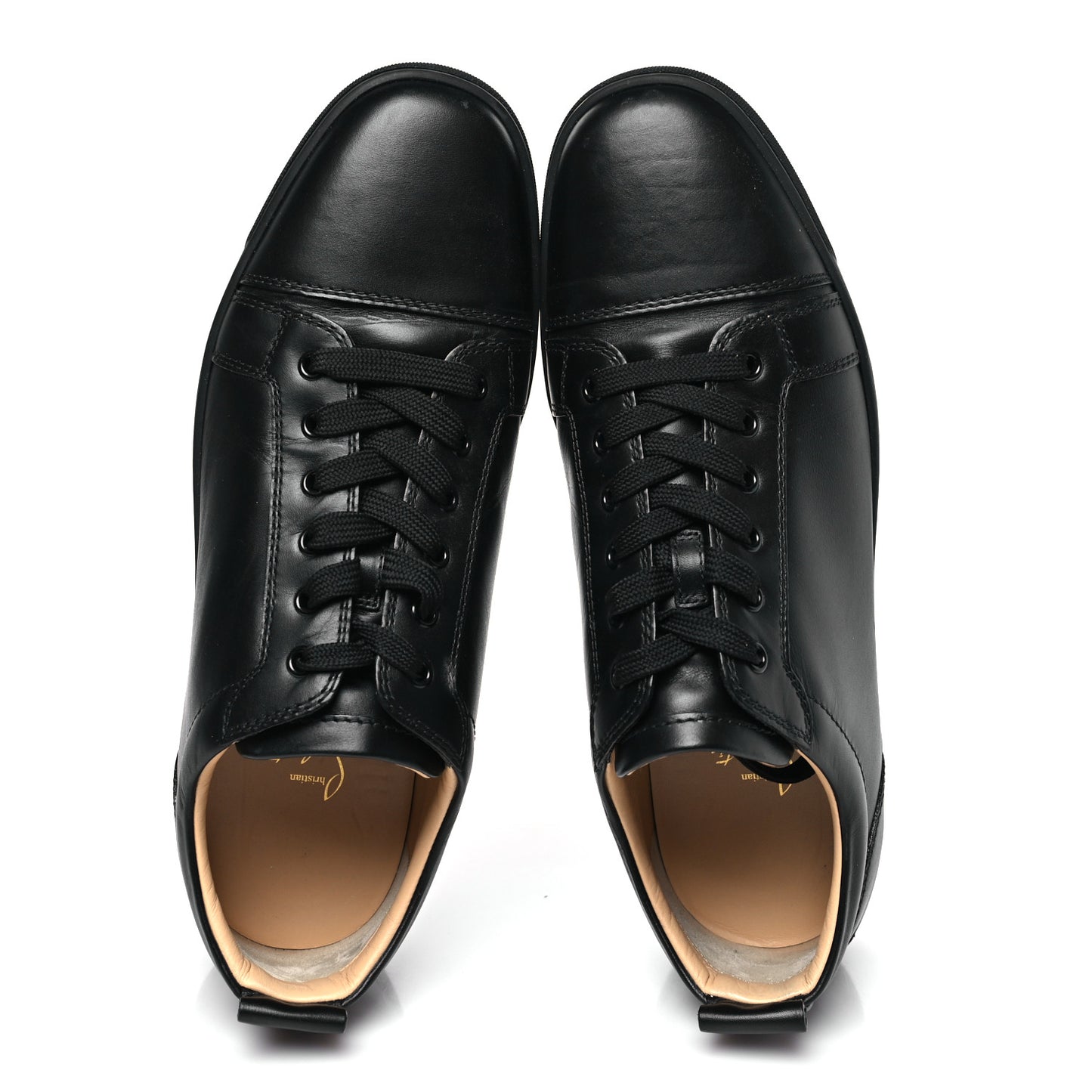 Calfskin Mens Louis Junior Flat Sneakers 43.5 Black