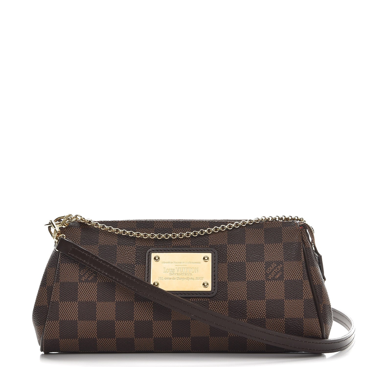 Louis Vuitton Damier Ebene Eva Clutch 1 of 9