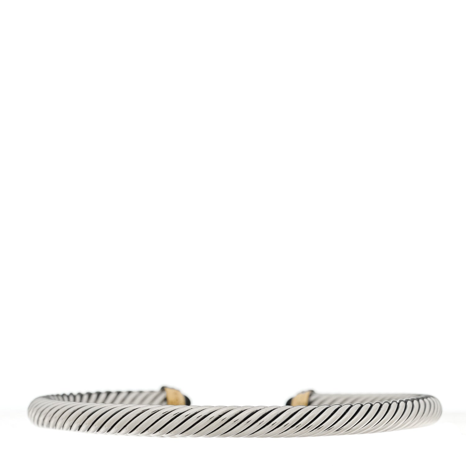David Yurman Sterling Silver 14K Yellow Gold Black Onyx 5mm Cable Classics Petite Color Bracelet 2 of 3