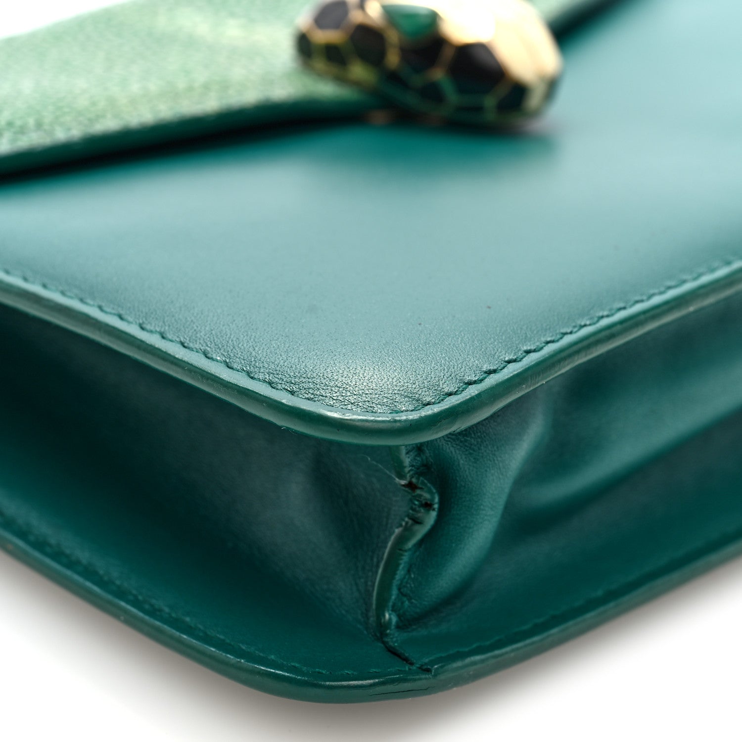 Bulgari Galuchat Calfskin Serpenti Forever Crossbody Bag Green 8 of 9