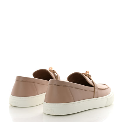 Hermes Calfskin Game Slip On Sneakers 38 Beige Nude 4 of 8