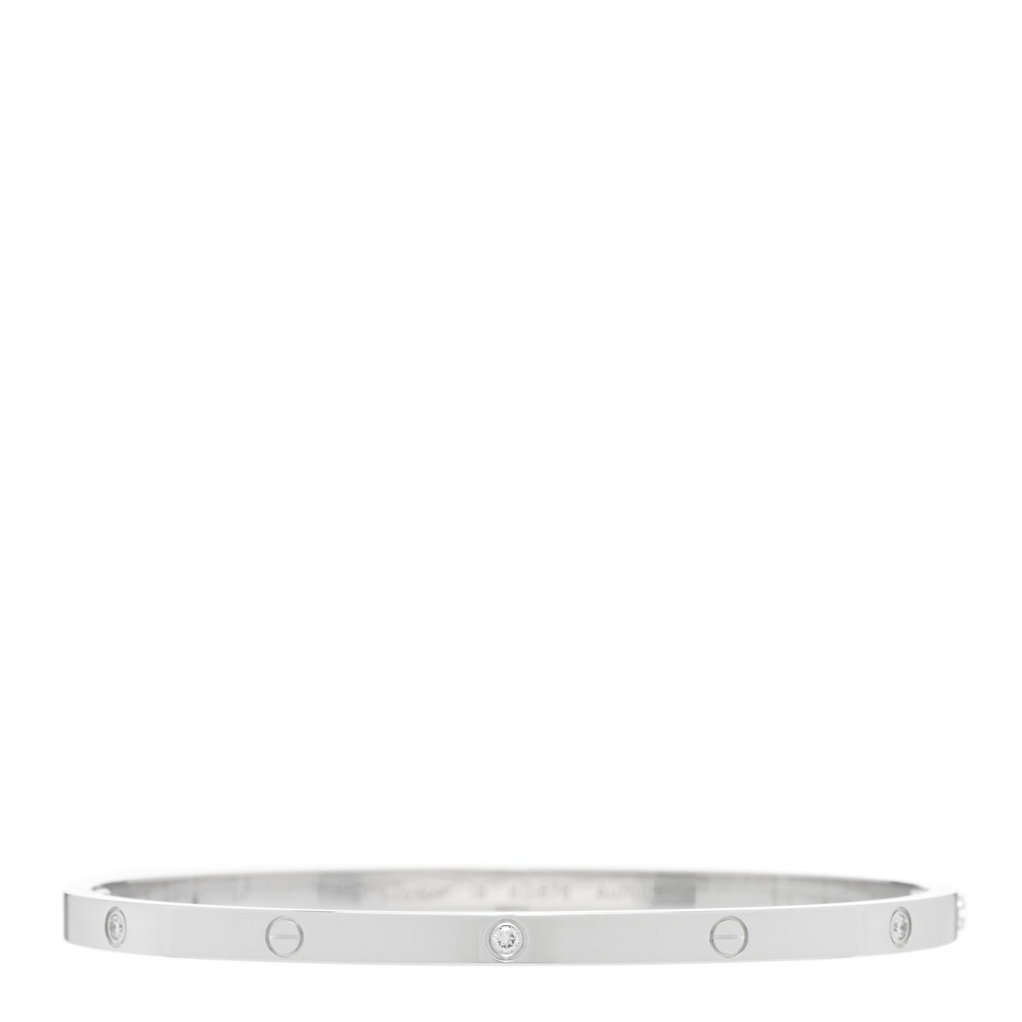 18K White Gold 6 Diamond Small LOVE Bracelet 18