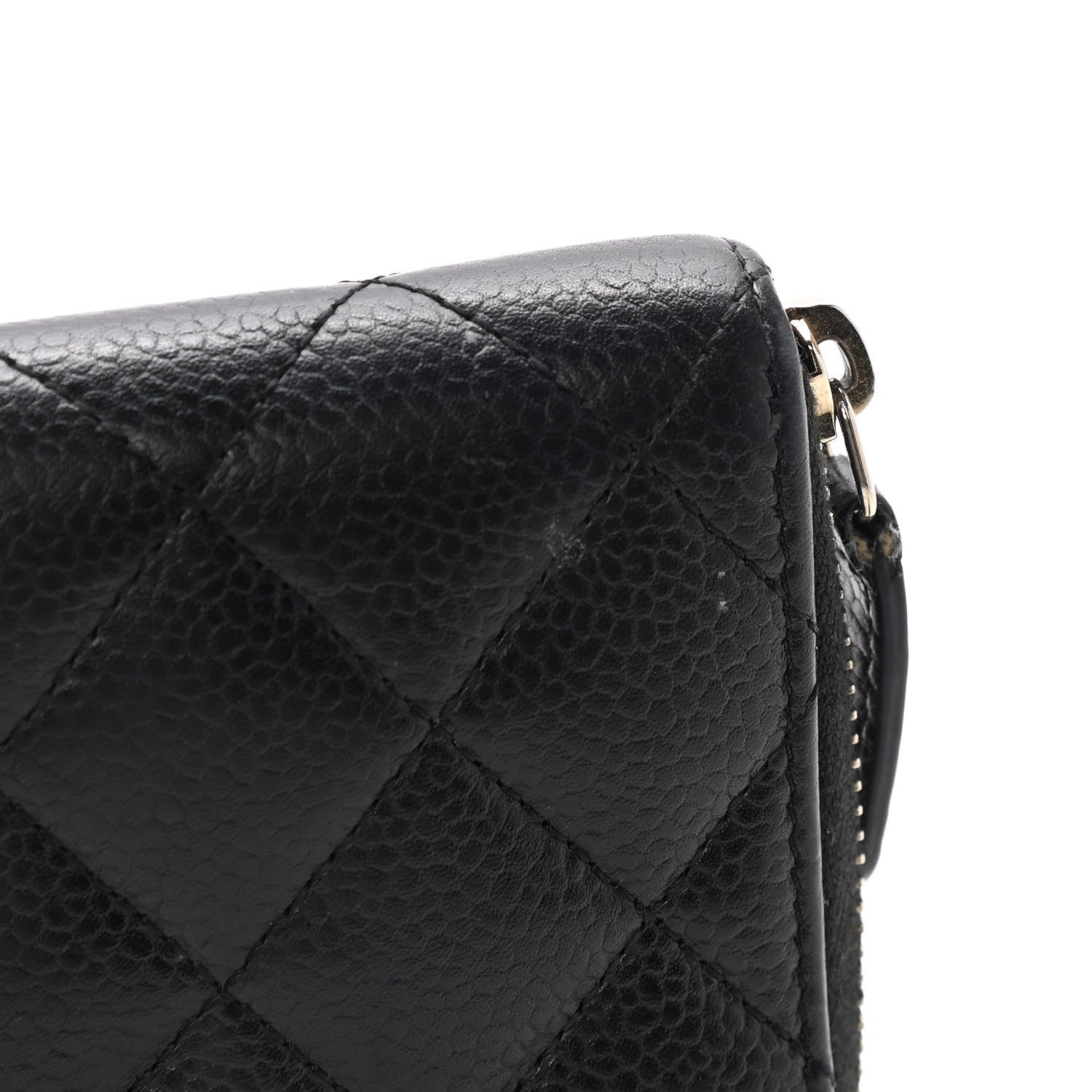 Chanel Caviar Quilted Medium Zip Around Wallet Black 9 of 13