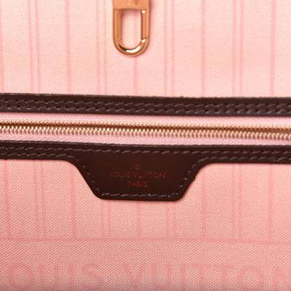 Louis Vuitton Damier Ebene Neo Neverfull MM Rose Ballerine 6 of 11