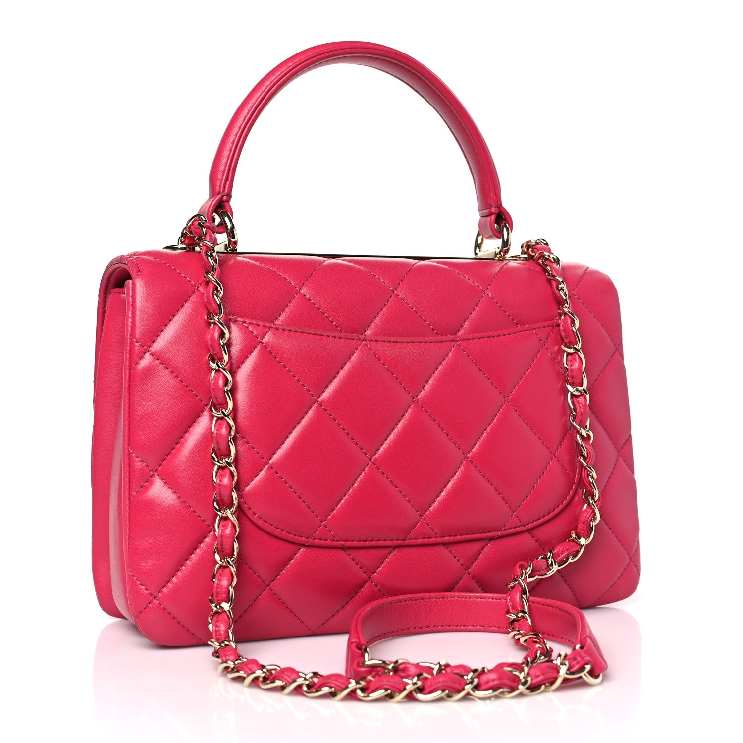 Chanel Lambskin Quilted Small Trendy CC Flap Dual Handle Bag Pink 3 of 9