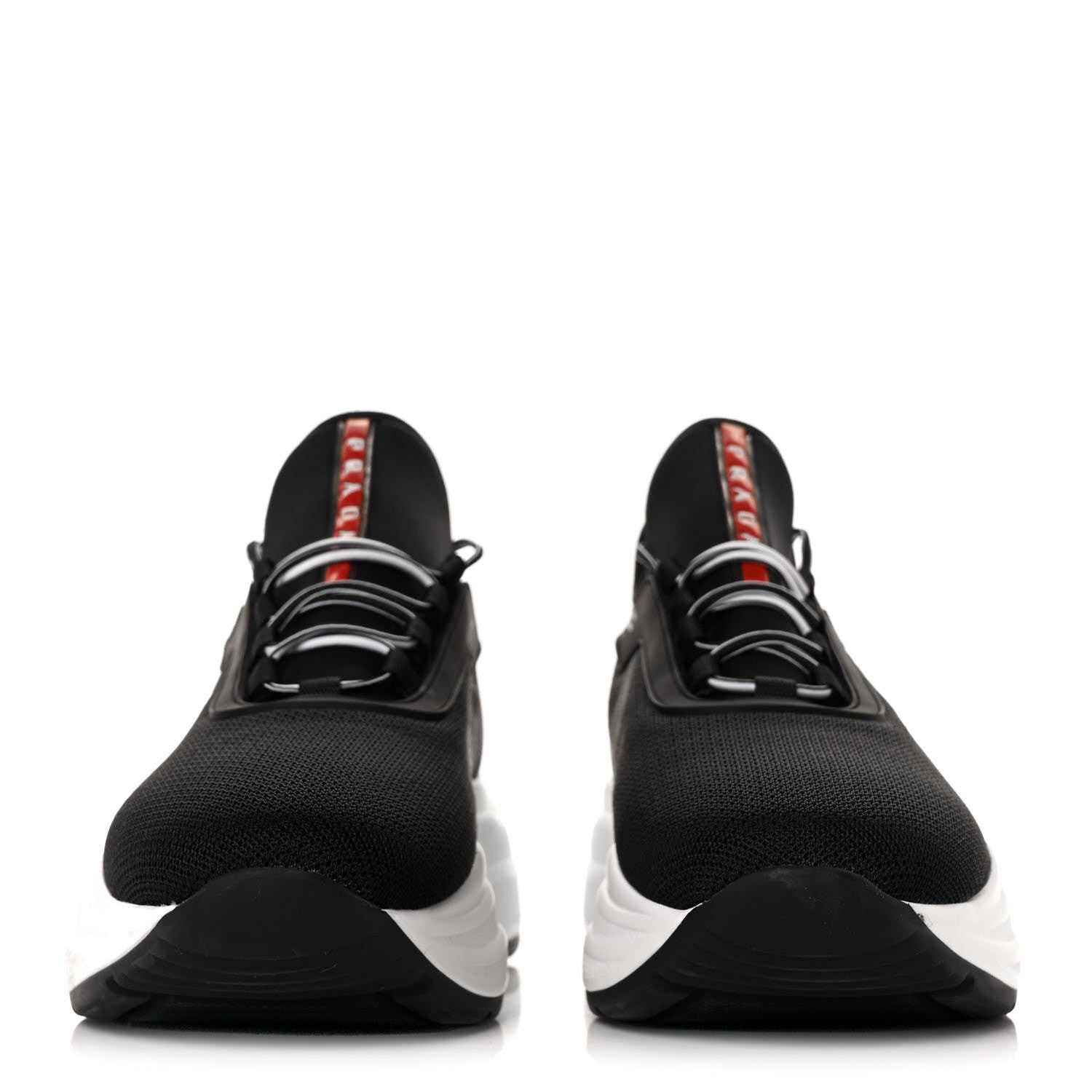 Prada Mesh Neoprene America’s Cup 45mm Sneakers 38.5 Black White 2 of 6