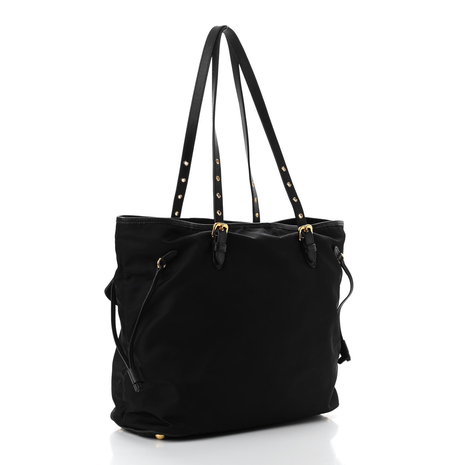 Prada Tessuto Nylon Saffiano Tote Black 2 of 8