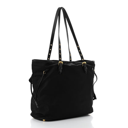 Prada Tessuto Nylon Saffiano Tote Black 2 of 8