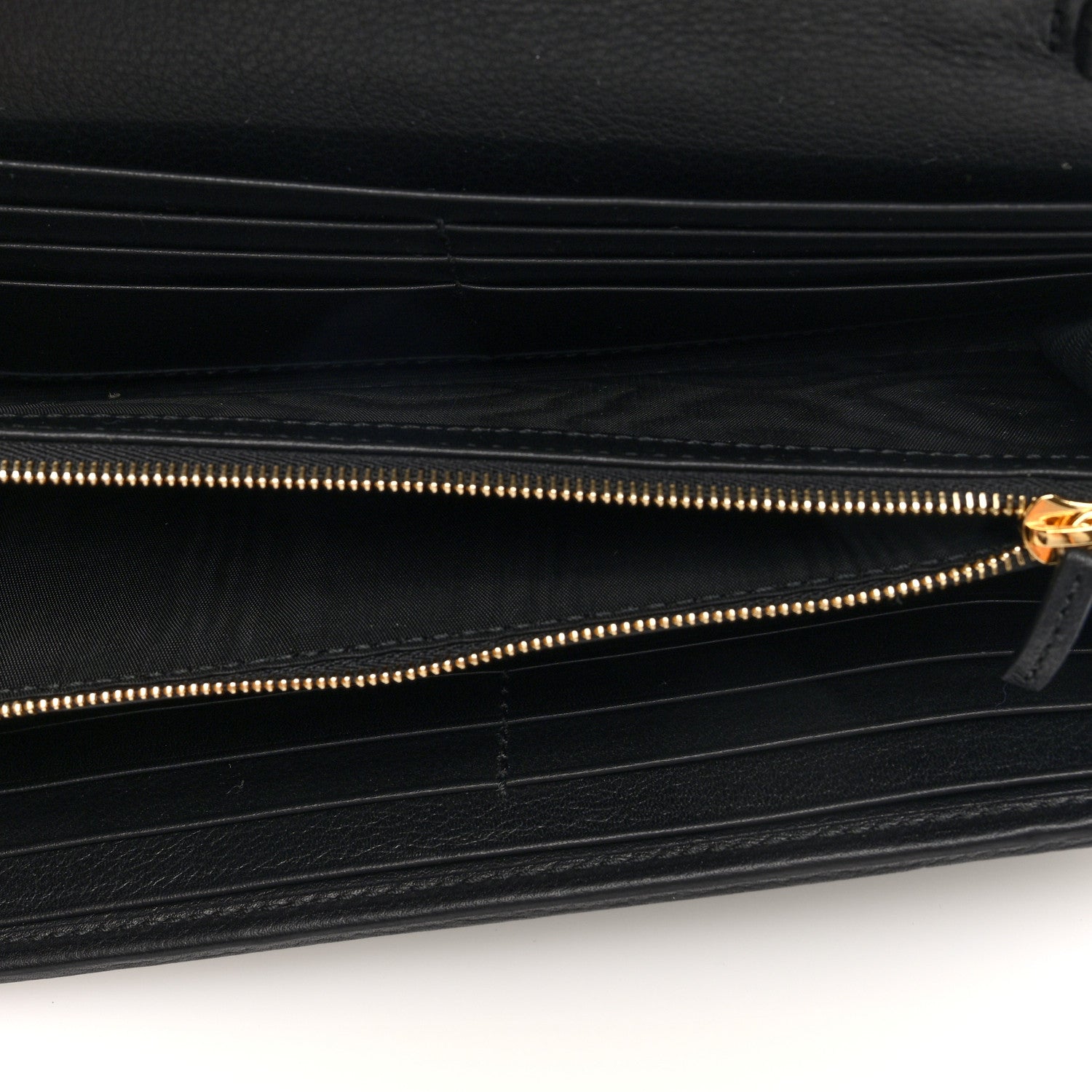 Gucci Roxy Calfskin Blondie Continental Chain Wallet Black 5 of 9